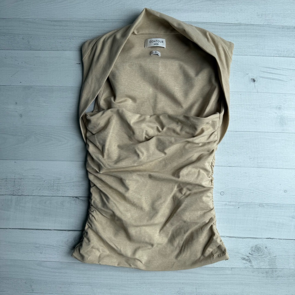 Aritzia Original Contour Flourish Top in Cream Size S